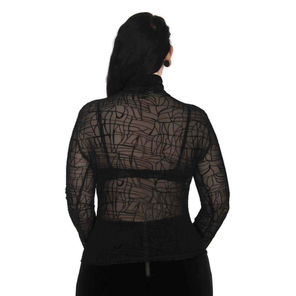 Banned - Trellis Longsleeve top - Zwart